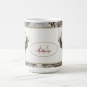 Mug Monogramme de la famille des cerfs de rennes/wapit (Centre)