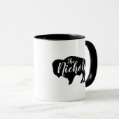 Mug Monogramme de la famille Russe Buffalo (Devant droit)