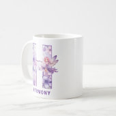 Mug Monogramme de la fée Lilac personnalisée H (Devant gauche)