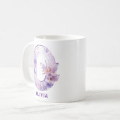 Mug Monogramme de la fée Lilac personnalisée O (Devant gauche)
