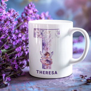 Mug Monogramme de la fée Lilac personnalisée T