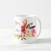 Mug Monogramme de la femme de chambre d'épouse Aquarel (Devant droit)
