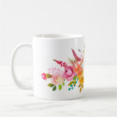 Mug Monogramme de la femme de chambre d'épouse Aquarel (Gauche)