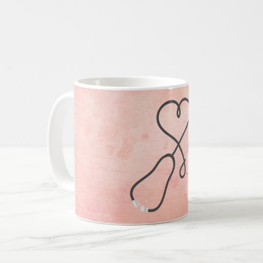 Mug Monogramme de la graduation de stéthoscopes infirm (Devant gauche)