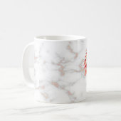 Mug Monogramme de la lettre initiale de laurier floral (Devant gauche)