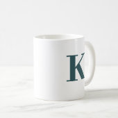 Mug Monogramme de la lettre k (Devant droit)