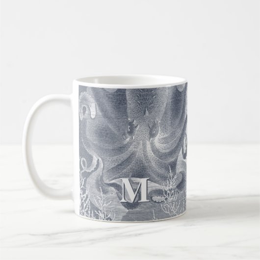 Mug Monogramme de la maison de plage côtière de la pie (Gauche)