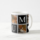 Mug Monogramme de la Meilleure Mère Moderne (Devant droit)