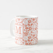 Mug Monogramme de la pêche de corail (Devant gauche)