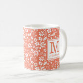 Mug Monogramme de la pêche de corail (Devant droit)