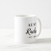 Mug monogramme de la tante personnalisée (Devant droit)