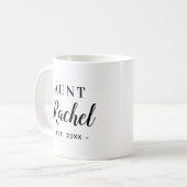 Mug monogramme de la tante personnalisée (Devant gauche)