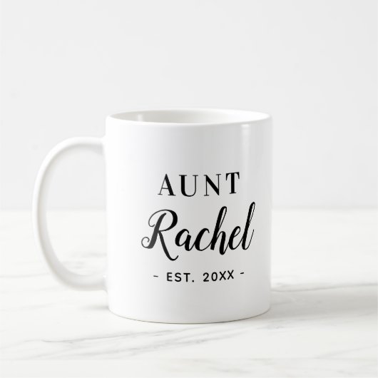 Mug monogramme de la tante personnalisée (Gauche)