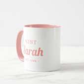 Mug monogramme de la tante personnalisée (Devant gauche)