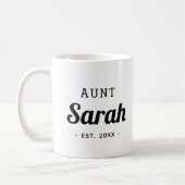 Mug monogramme de la tante personnalisée (Gauche)