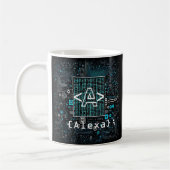 Mug Monogramme de la technologie de codage Ai - Lettre (Gauche)