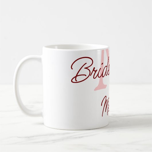 Mug Monogramme de la tribu de la mariée simple mini-ro (Gauche)