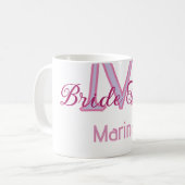 Mug Monogramme de la tribu de la mariée simple mini-ro (Devant gauche)