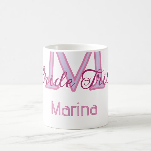 Mug Monogramme de la tribu de la mariée simple mini-ro (Centre)