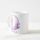 Mug Monogramme de laiton Lilac personnalisé D (Devant gauche)