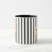 Mug Monogramme de lama rose à deux côtés (Centre)