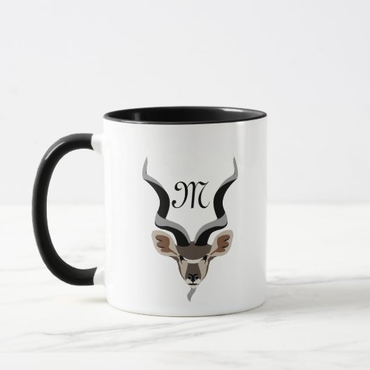 Mug Monogramme de l'Antelope du Grand Kudu (Gauche)