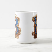 Mug Monogramme de lettre B bleu royal (Centre)