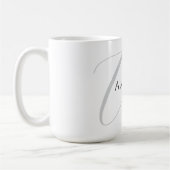 Mug Monogramme de lettre initiale de calligraphie de n (Gauche)