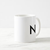 Mug Monogramme de lettre initiale moderne dési tendanc (Devant droit)