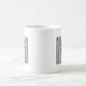 Mug Monogramme de lettre initiale noir blanc moderne é (Centre)