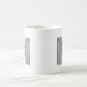 Mug Monogramme de lettre initiale noir blanc moderne é (Centre)