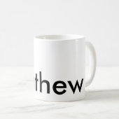 Mug monogramme de lettre initiale simple ajoutez votre (Devant droit)
