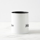 Mug monogramme de lettre initiale simple ajoutez votre (Centre)