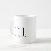 Mug Monogramme de l'ombre du goutte moderne Coque infé (Devant gauche)