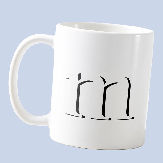 Mug Monogramme de l'ombre du goutte moderne Coque infé