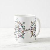 Mug Monogramme de Mandala coloré (Devant droit)