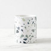 Mug Monogramme de marbre bleu moderne Terrazzo (Centre)