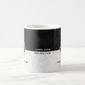 Mug Monogramme de marbre noir et blanc (Centre)