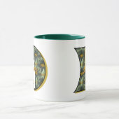 Mug Monogramme de marguerite initiale D personnalisé (Centre)