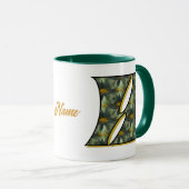 Mug Monogramme de marguerite initiale H personnalisé (Devant droit)