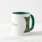 Mug Monogramme de marguerite initiale I Personnalisé (Devant droit)