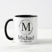Mug Monogramme de mariage personnalisé (Gauche)