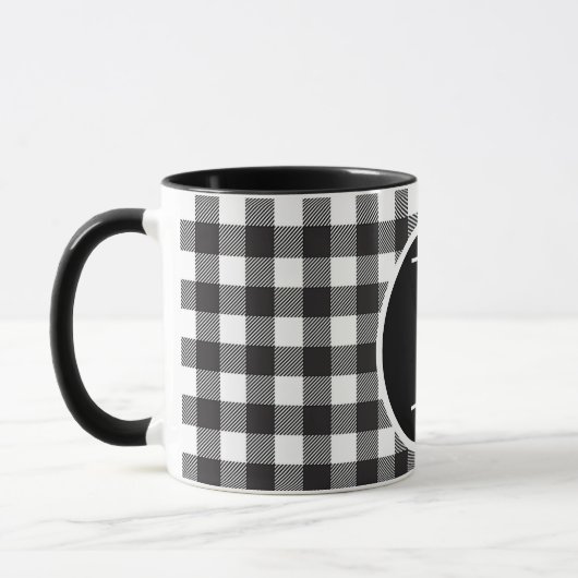 Mug Monogramme de moisissure de buffle (Gauche)