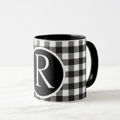 Mug Monogramme de moisissure de buffle (Devant droit)
