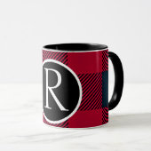 Mug Monogramme de moisissure de buffle (Devant droit)