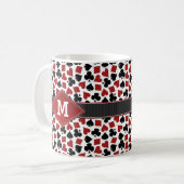 Mug Monogramme de motif de costume de casino de (Devant gauche)