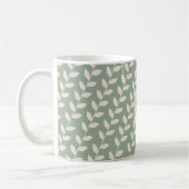 Mug Monogramme de Motif de feuille rétro les années 70 (Gauche)