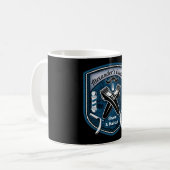 Mug Monogramme de moustache de coiffeur de Polonais de (Devant gauche)