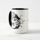 Mug Monogramme de Nautilus à Chambres Primitives (Devant gauche)