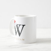 Mug Monogramme de Noël (Devant gauche)